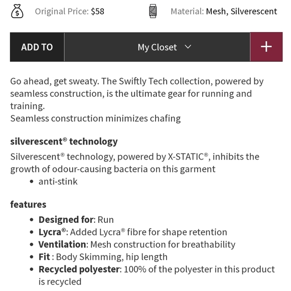 Lululemon Swiftly Racerback - Picture 5 of 10